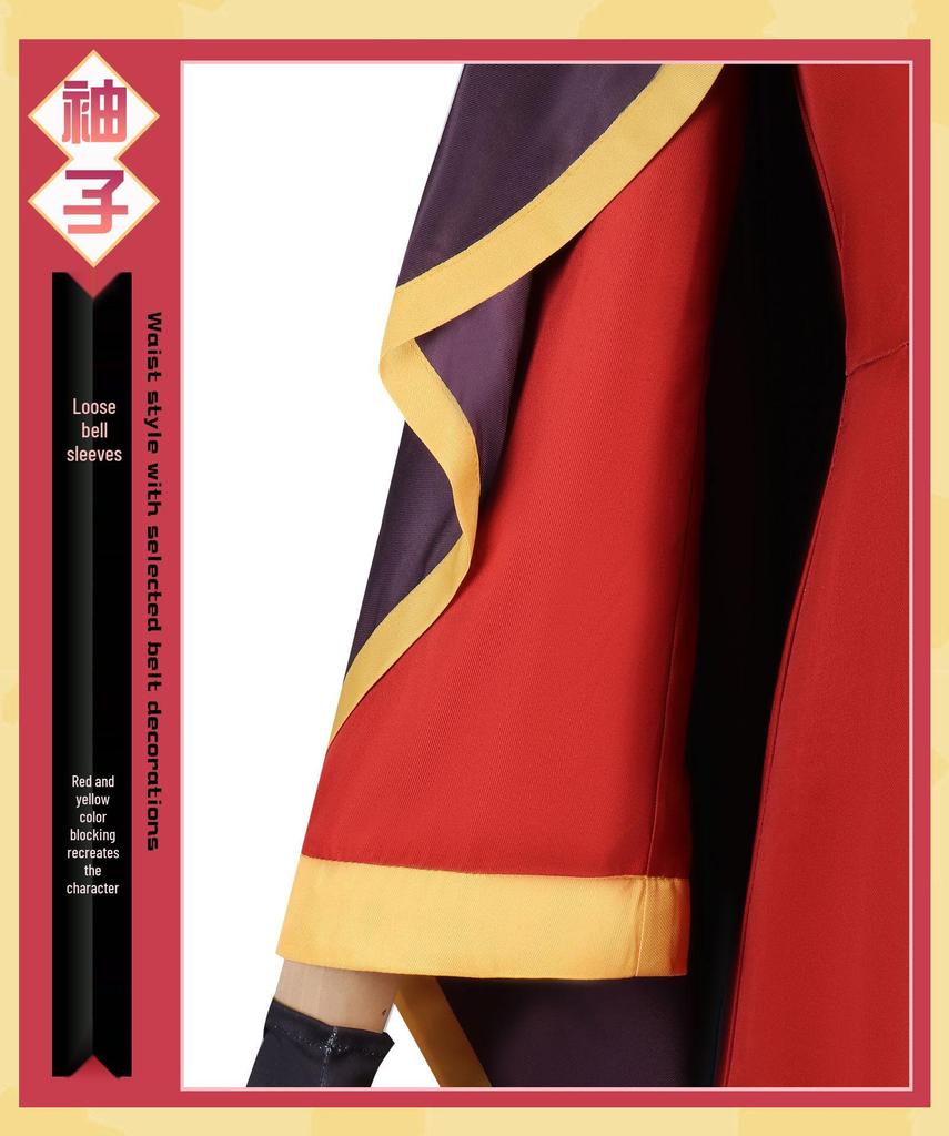 Megumin Cosplay Kostým - Kompletní sada magického roucha na Halloween