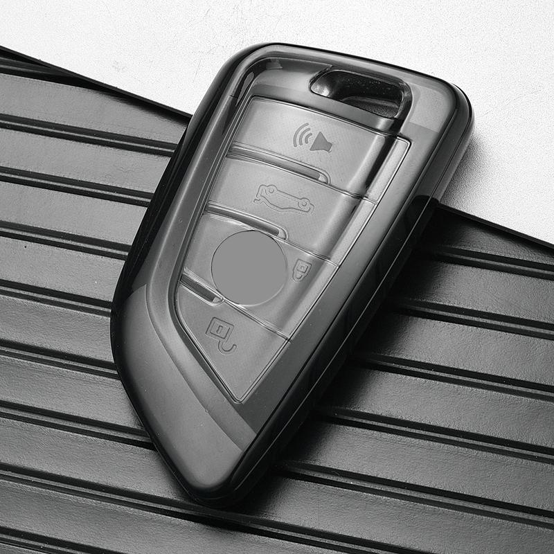 Transparent Tpu Car Key Case Cover For Bmw F20 G20 G30 X1 X3 X4 X5 G05 X6 X7 G11 F15 F16 G01 G02 F48 Accessories Holder Shell