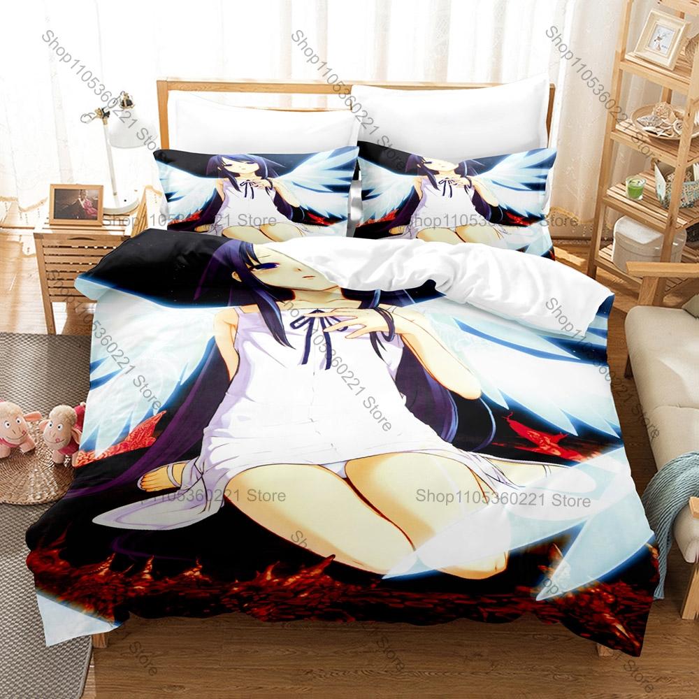 The Song Of Saya Bedding Set Duvet Cover + 2 Pillowcases Hanging Bohemian Horror Visual Novel Saya Anime Bedroom Decor