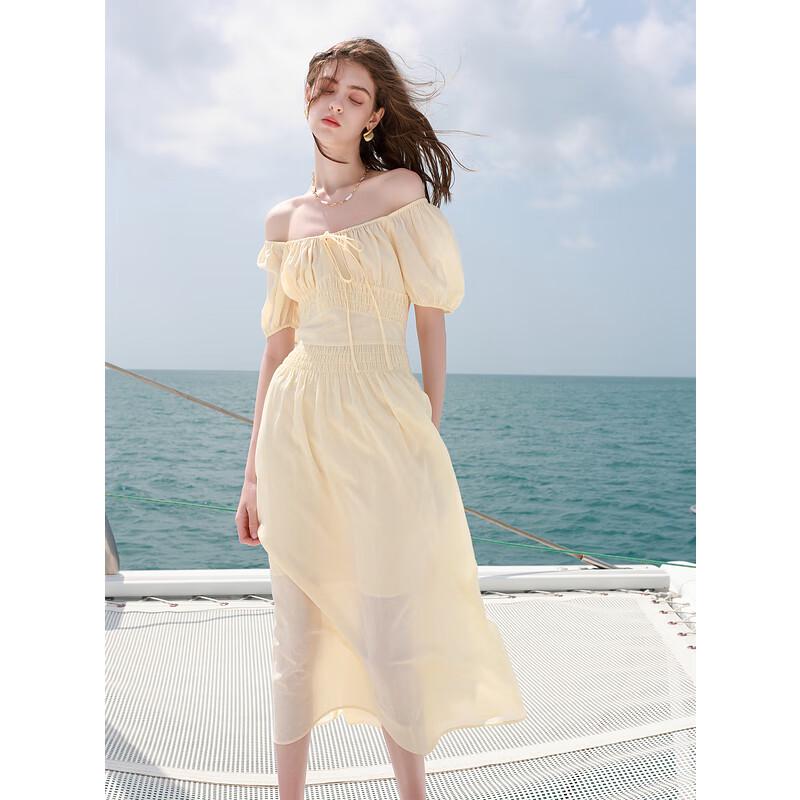 

Sancai 2025 Summer Lyocell Waist-Cinching A-Line Maxi Dress M