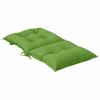 Low Backrest Cushions 4 Pcs. Melange Green 100x50x7 cm Fabric