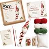 Parent Child Interaction Activities DIY Crochet Gnome Ornament Kit, Christmas Theme Soft Knitted Craft Handmade Souvenir Making Kit Set, Hanging