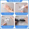 Adhesive Curtain Rod Bracket with Spring Clip Hook, for Bathroom Dorm Kitchen