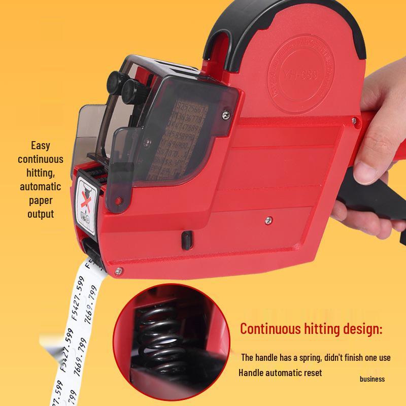 Double-Row 10-Digit Price Tagging Machine with Date Marker