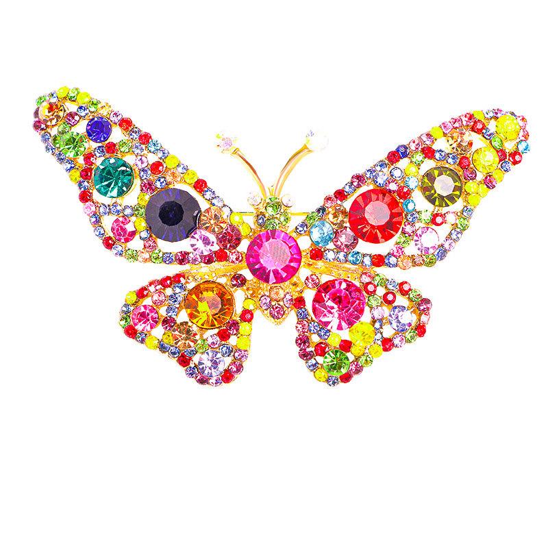 Retro butterfly brooch, fashion temperament brooch gift, exquisite multi-colored butterfly brooch