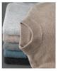 Men's 100% Wool Half-High Neck Loose Knit Sweater - Autumn/Winter Cashmere Pullover