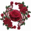 Red 30*20CM 3D Flower Embroidery Patch Sew On Patch Clothing Accessories  Home
