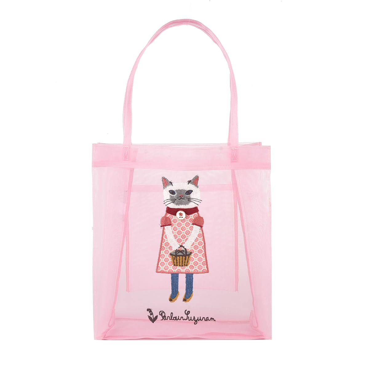 

Kusguru Japan Mesh Fabric Mini Tote Bag, Parlor Suzuran-do, Women s, 258136, Pink
