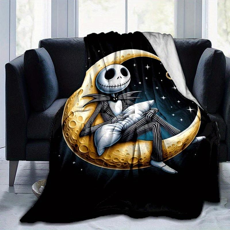 1pc The Nightmare Before Christmas Printing Blanket - Soft, All-Season Throw for Living Room, Bedroom,Personalized Gift with Adorable Cartoon Design