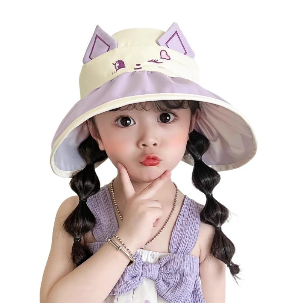 Large Brimmed Children's Hat Sun Protection Beach Hat Versatile Fisherman Hat  Women's
