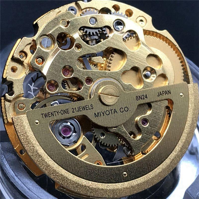 A95D-8N24 Mechanical Movement Miyota 21 Jewels Skeleton Automatic Movement