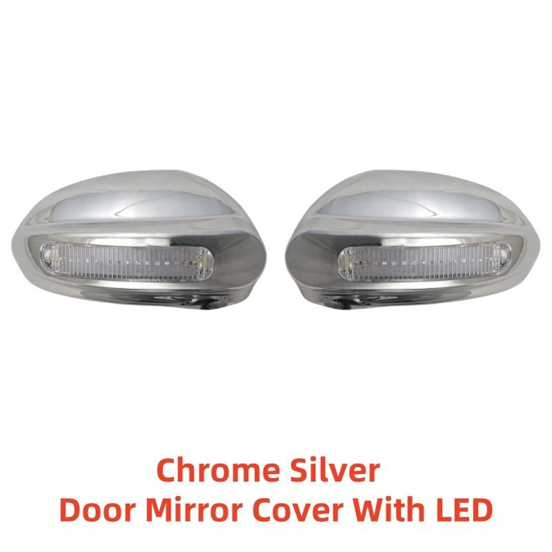 Car Chrome Rearview Accessories Plated Side Mirror Cover With LED Trim Paste Style For Honda City Fit Jazz 2003 2004 2005 2006