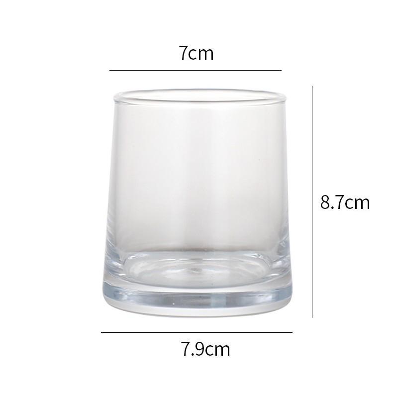 Embossed Pattern Transparent Glass Candle Holder