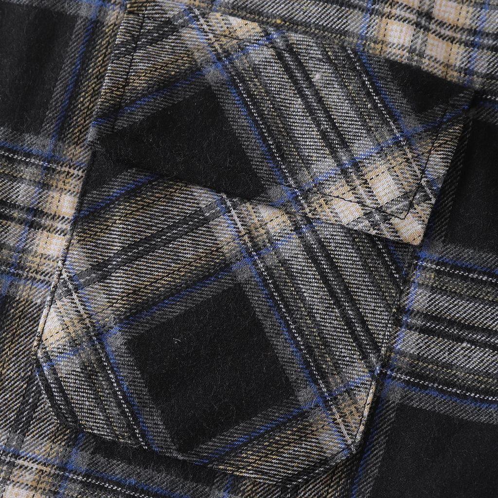 Plaid Plus Velvet Warm Shirt Jacket for Autumn/Winter 2026