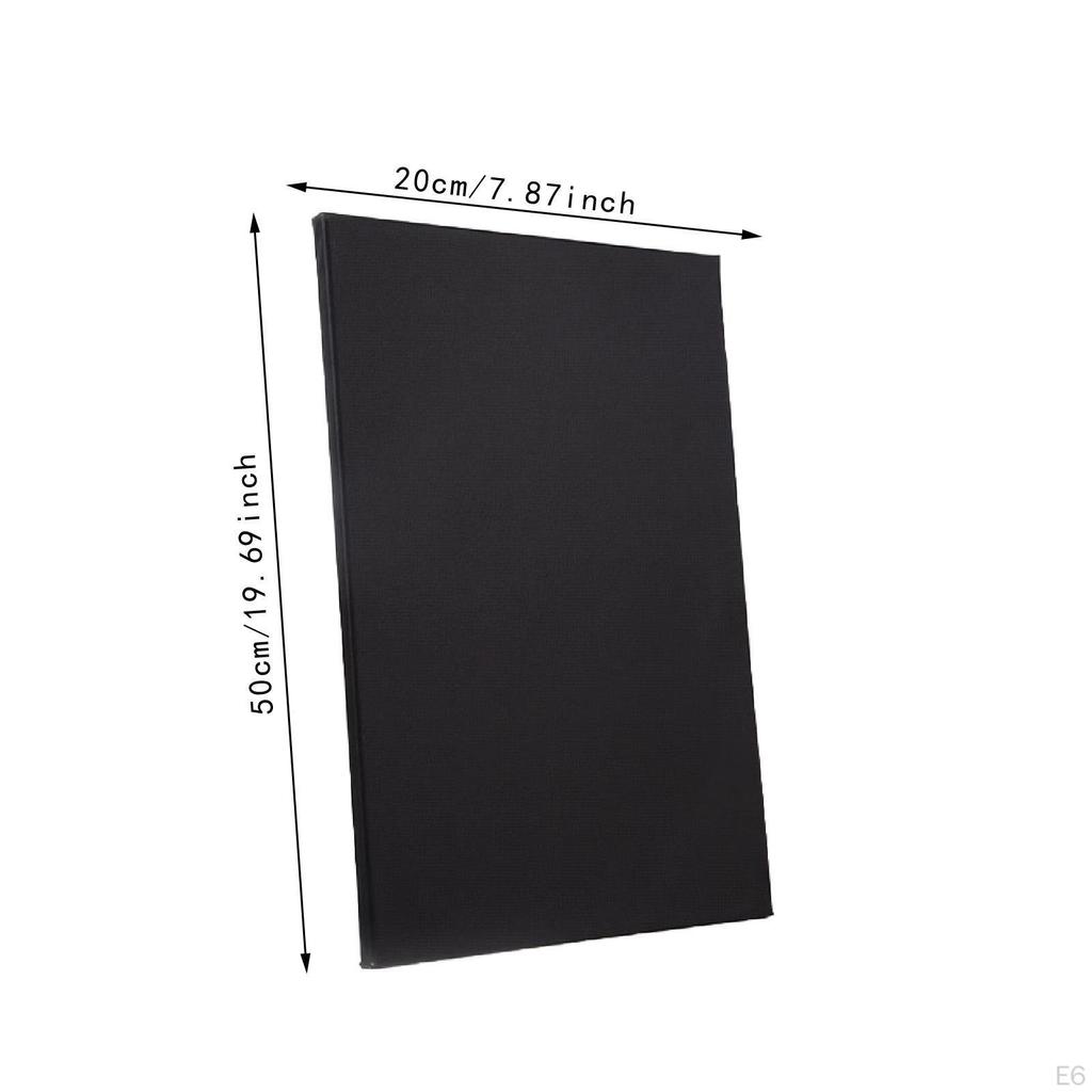 2 Pieces Black Canvas Art Panels with Wooden Frame for Painting