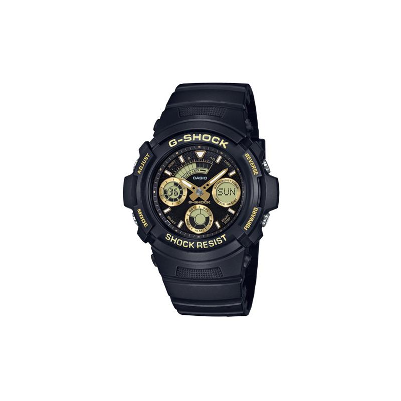 

Casio LCD/Pointer Dual Display Series G-SHOCK Classic Series Shockproof and Waterproof Fashion Trend Quartz Movement Resin Strap AW-591GBX-1A9FS чёрный