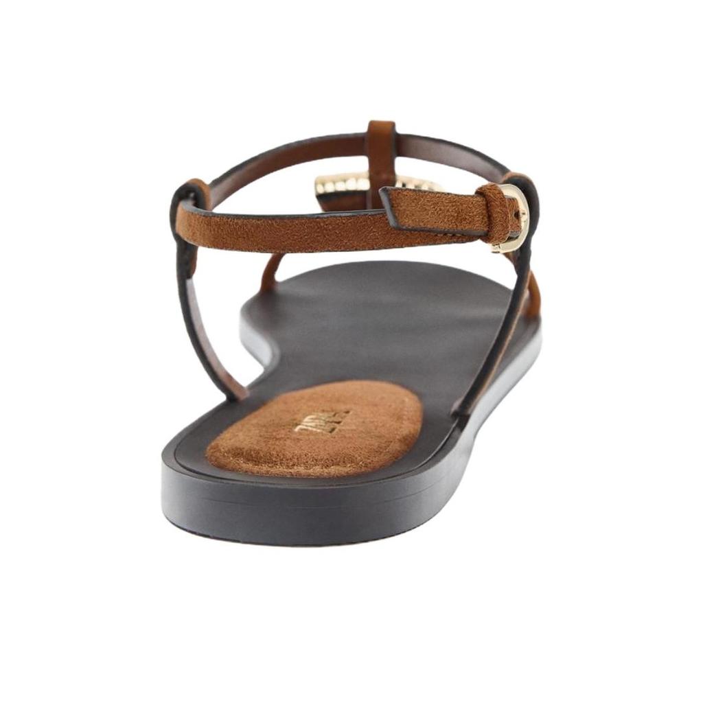 Zara Fashion Open-Toe One-Strap Sandals Women Sandals Brown 2647611105