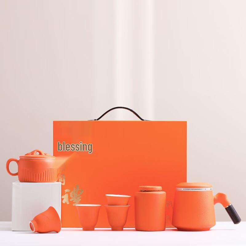 Traditional Chinese Coarse Pottery Tea Set Gift
