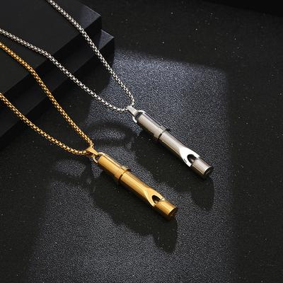 Pfeifen-Anhänger-Halskette kann blasen, All-Match-Pfeifen-Anhänger-Schmuck für Männer und Frauen