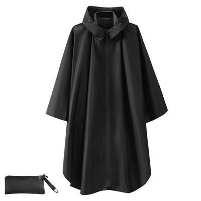 TRIWONDER Poncho de Lluvia para Hombre y Ciclismo Impermeable Lluvia Exterior Falda de Lluvia Elegante Mujer, Impermeable, Equipo, Impermeable, (Negro)