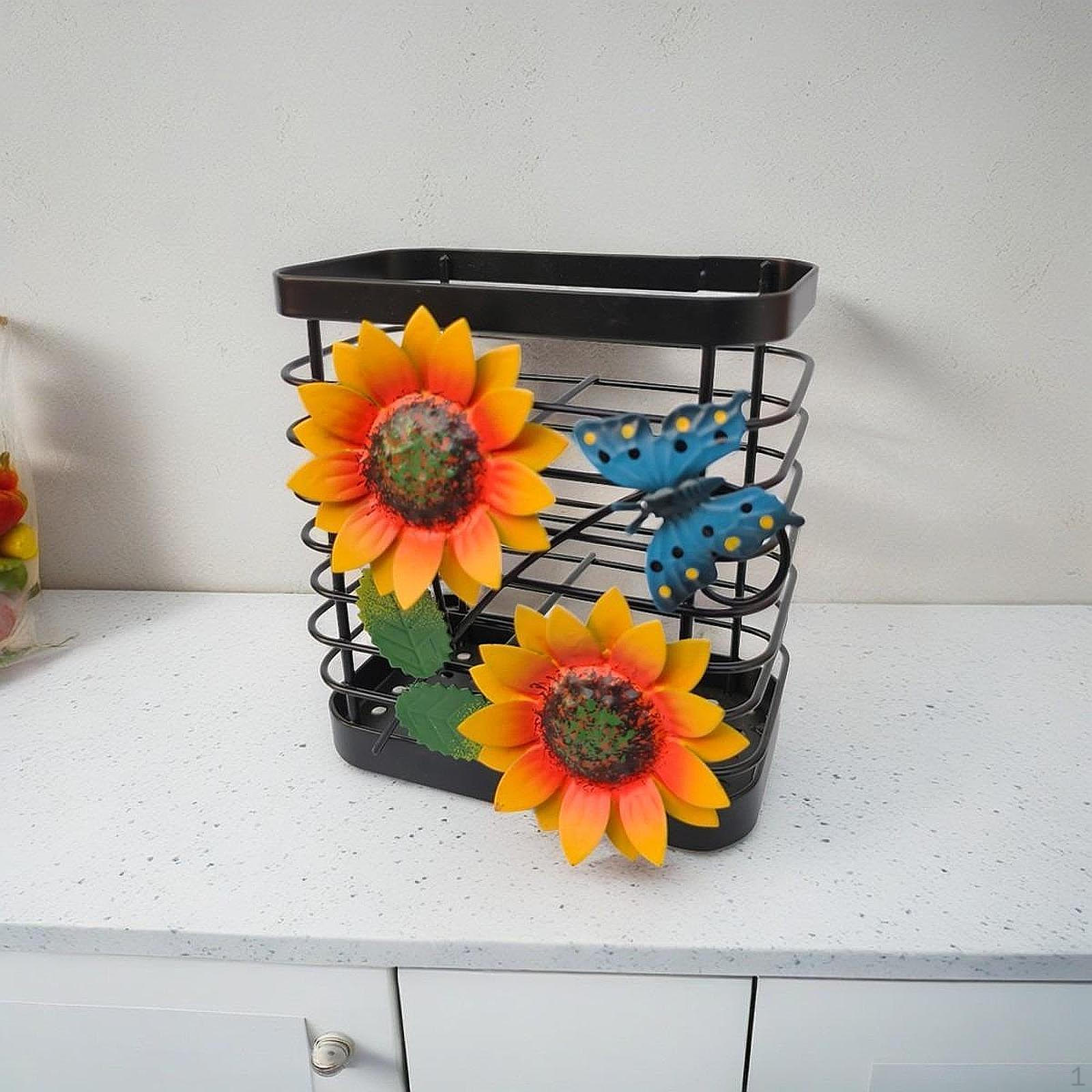

Cage Utensil Holder for Cooking Tools Cutlery Drainer Basket Butterfly