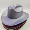Silberfarbener Glitzer Cowboyhut Western cowboy Männer und Frauen Retro Party Bühnenparty Cowboyhut Outdoor Ritterhut Großhandel