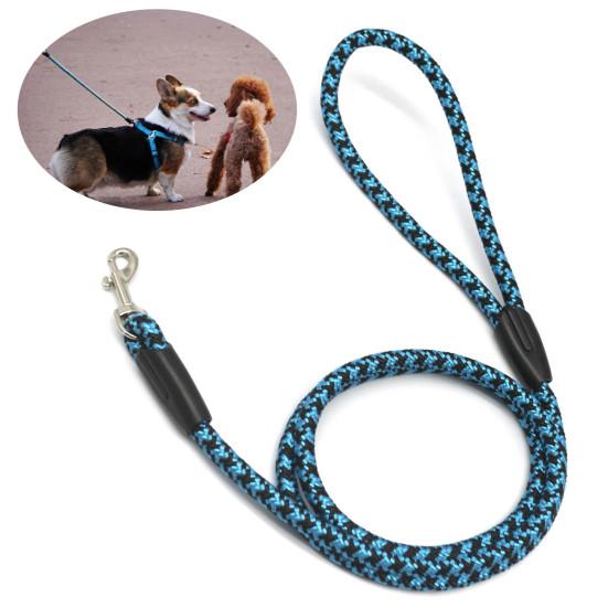 Pet Dogs Rope Plaid Pattern Wear-resistant Flexible Universal Pet Traction Leash for Small
