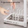 Modern Carbon Steel 3+2 Tier Kitchen Pot Rack