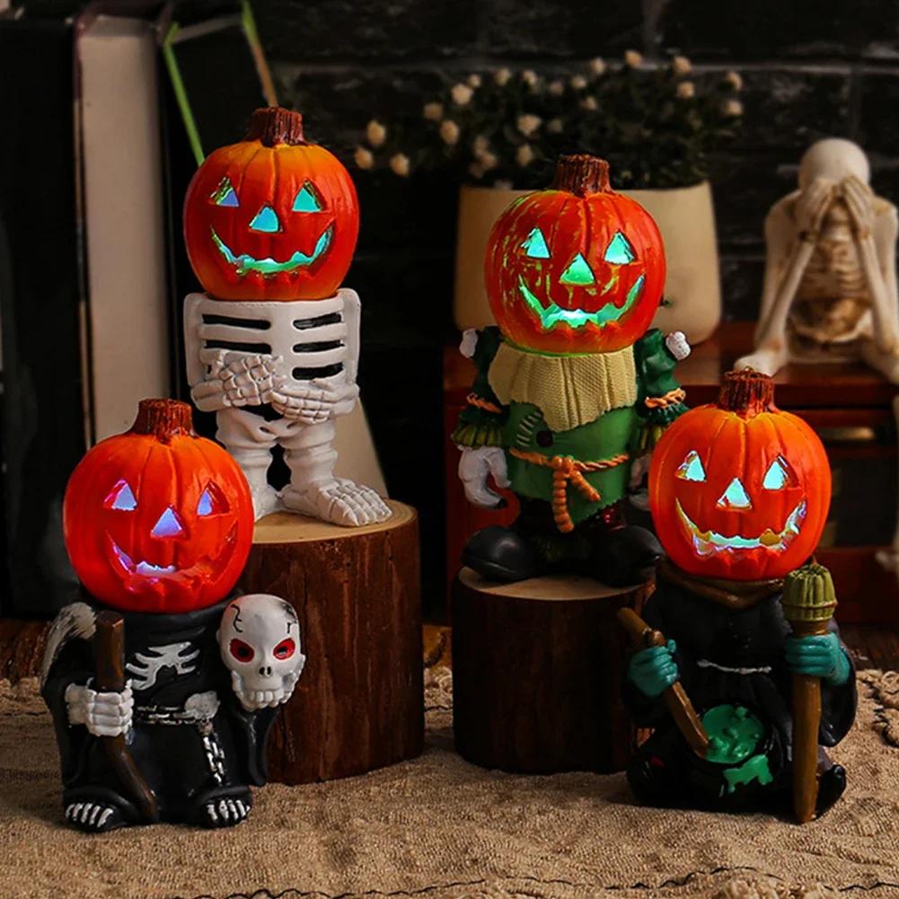 

Хэллоуин тыква светодиодная лампа фонарь украшение Джек-О Фонарь Призрачное Лицо тыква свет Сад Открытый В помещении Вечеринка Домашний Декор