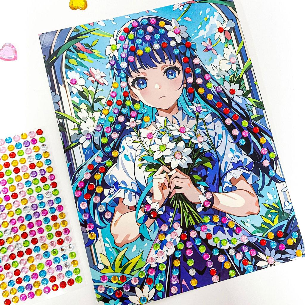 Pegatinas de Gemas Acrílicas DIY de Dibujos Animados para Niños: Pegatinas de Diamantes Educativas y Divertidas para Niñas