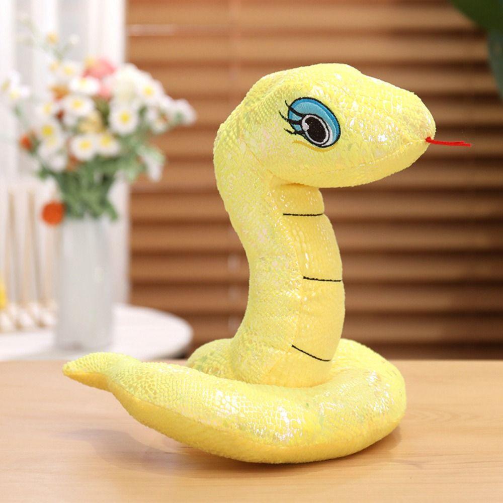 Sequin Fabric Snake Year Mascot Doll Chinese Sequined Snake doll  Birthday Gifts