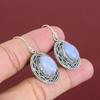 Blue Lace Agate Earrings Original Gemstone Earring Handmade Decent Jewelry 925 Sterling Silver Earrings Vintage Design Earring Gifts For Her