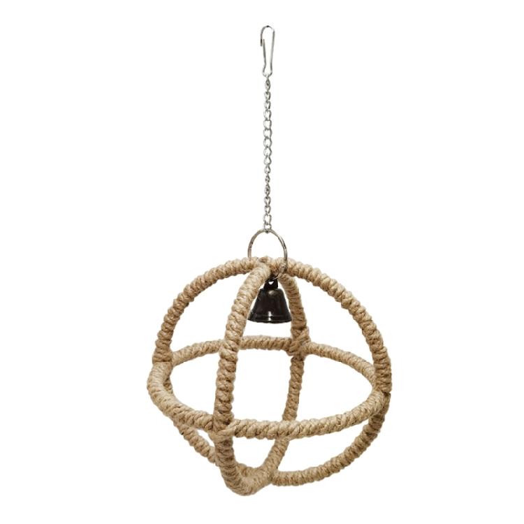 Hollow Ball Parrot Chew Hanging Toy Articles Parrot Chew Pet Bird Toy for Cage S