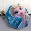 Ombrello pieghevole automatico apri e chiudi a tema Disney Elsa, Frozen, portatile - resistente, struttura a 8 stecche, molto adatto per busin