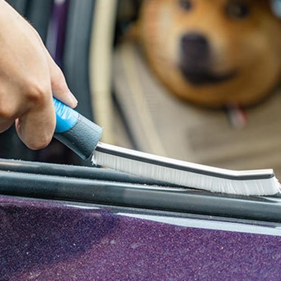 Hard Bristle Crevice Cleaner Brush Multifunctional Gap Cleaning Brush with Non-Slip