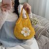 Summer Hollow Out Weave Bag Flower Beach Handbag Leisure Woven Handbag  Picnic