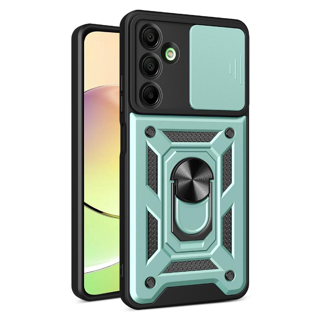 AMORUS For Samsung Galaxy A16 5G/4G Case Kickstand PC+TPU Phone Cover with Camera Lens Slider