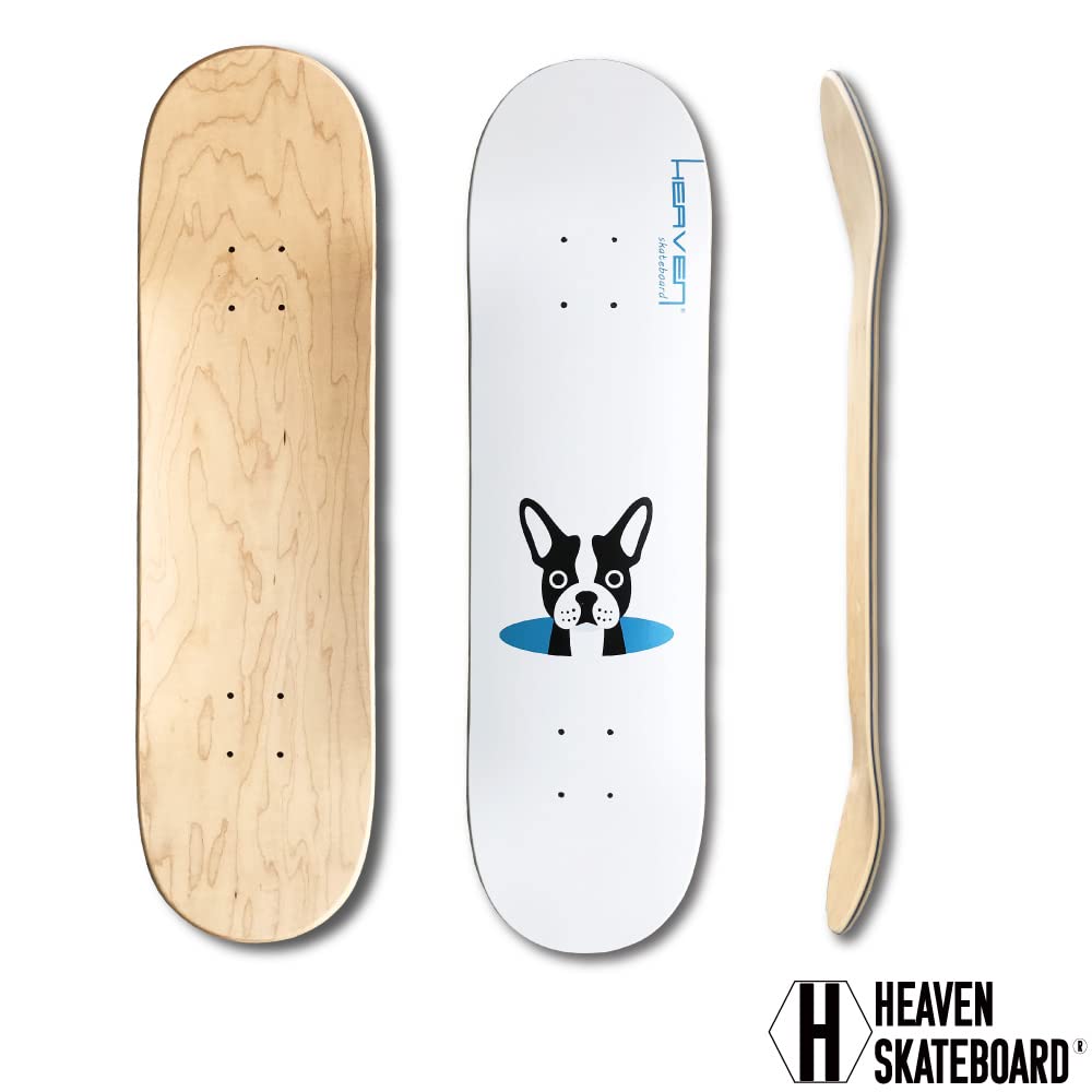 HEAVEN SKATEBOARD Placă Skateboard Heaven 8 inch Câine Boston 31×8