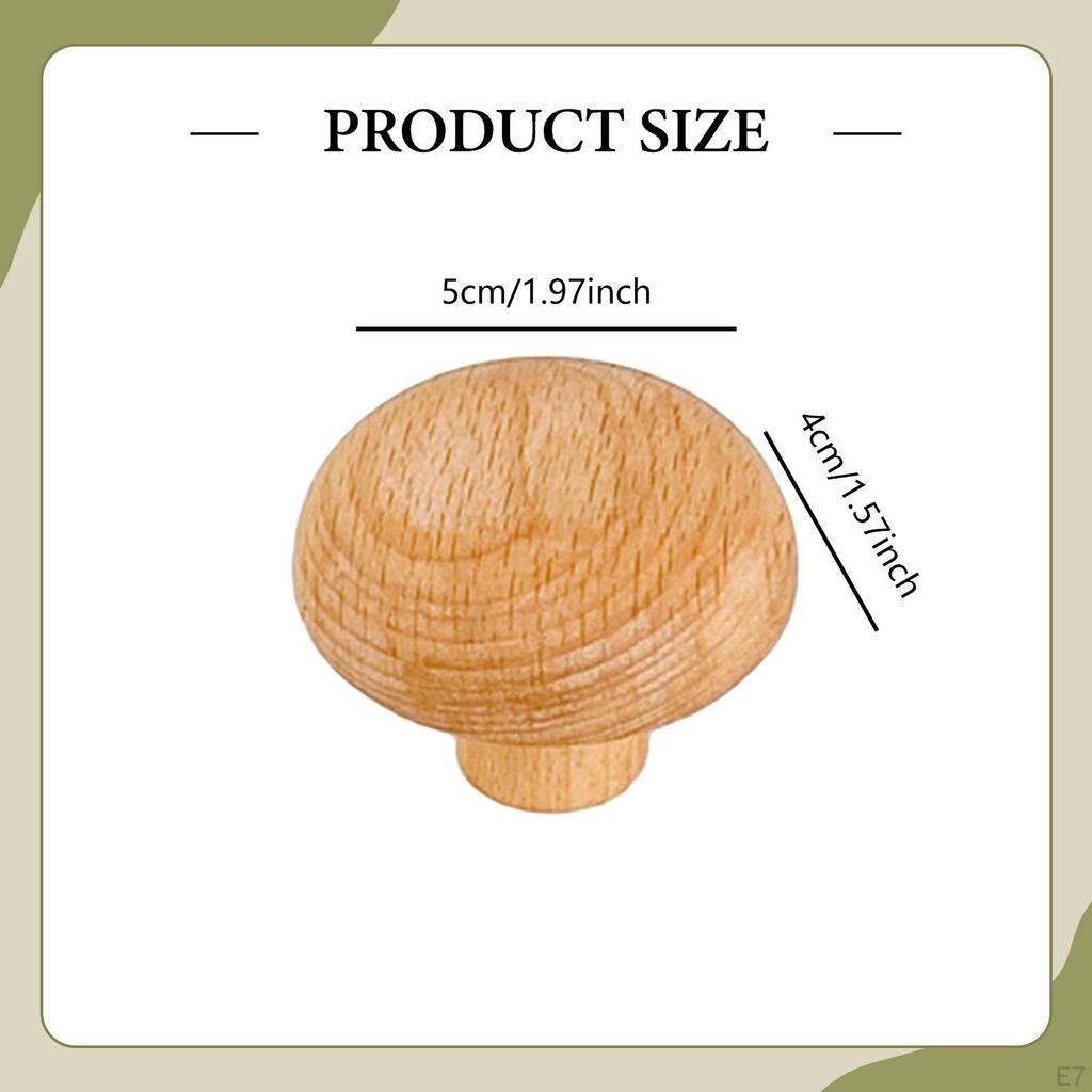 4 Pieces Wall Mounted Wooden Hooks Cabinet Drawer Handles Fashion Wood Door for Bedroom