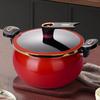 Nonstick Ceramic Coated Soup Pot with Lid 7L Fast Cooking Crock Pot Micro Pressure Cooker Versatile Cookware