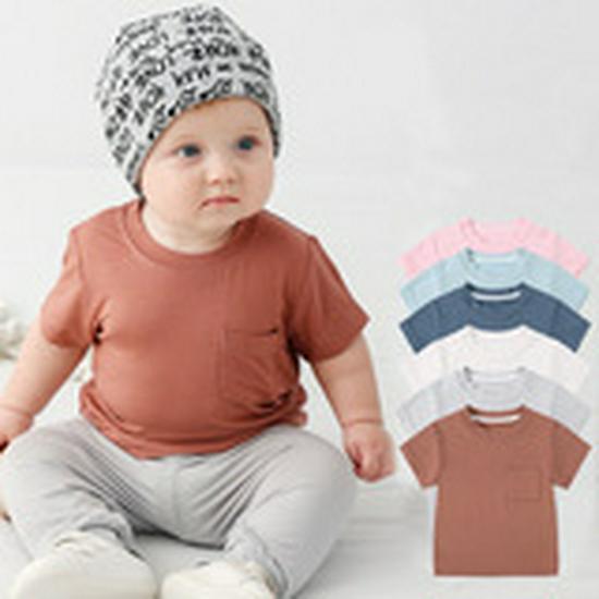 Kids' Summer Striped Cotton T-Shirt - Short Sleeve Korean Style