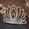 Sparkly Rhinestone Crown Hairband Elegant Crystal Bridal Tiaras Alloy Wedding Headpiece for Bride and Bridesmaids Hair Jewelry