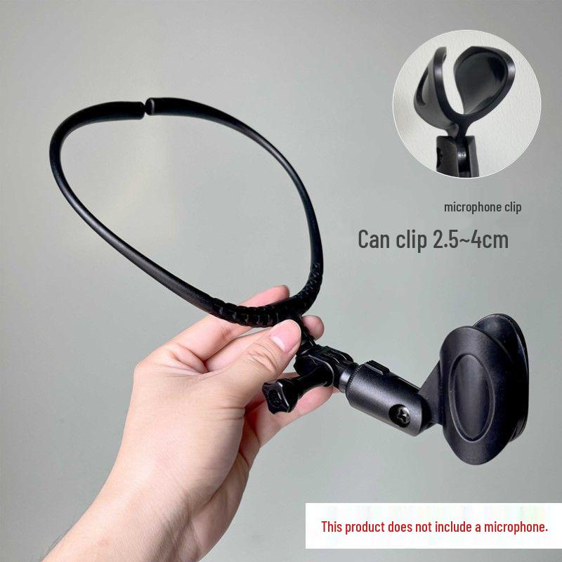 

Ручний мікрофонний тримач на шию з затискачем для співаків, гітаристів, магів, лялькарів та ведучих