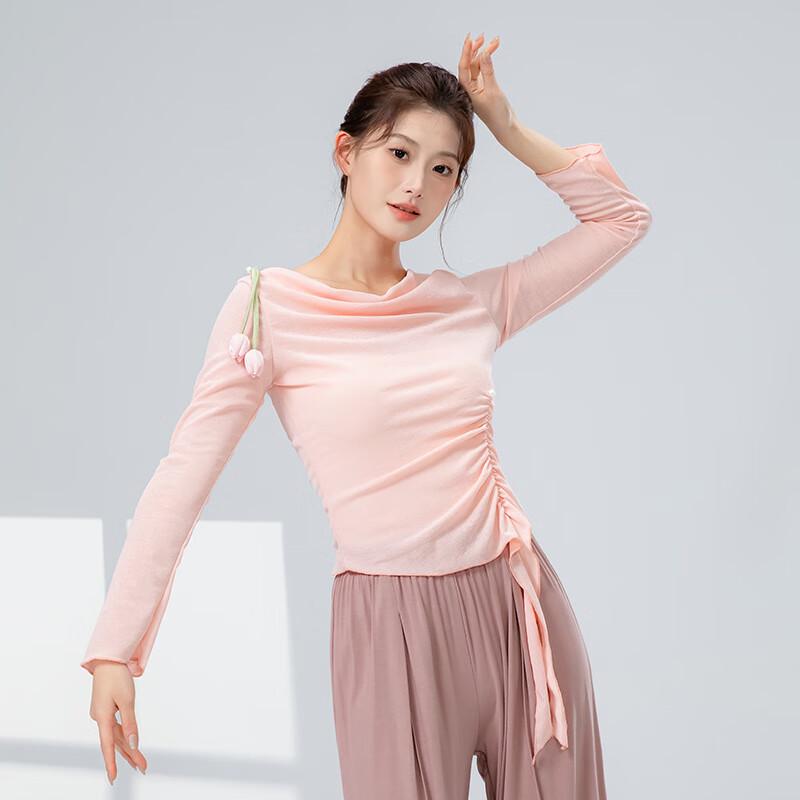 WEZHO Women s French Cowl Neck Dance Practice Top