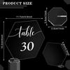 30 Pieces Acrylic Table Numbers 1-30 for Wedding Reception Clear Table Number Signs 1-30 with Stand Hexagonal Rectangle for Wedding Event Party