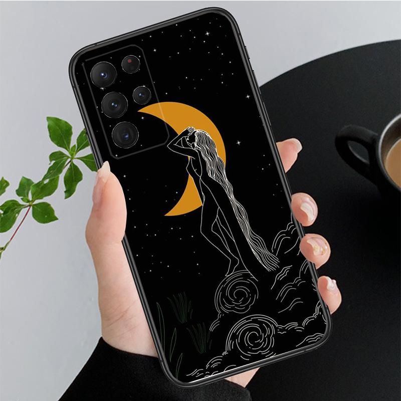 

Phone Case for Samsung Galaxy A52S A21S A33 A23 A35 A55 A14 A32 A52 A53 A54 A51 A71 A15 Witches Moon Tarot Goddess A54 5G