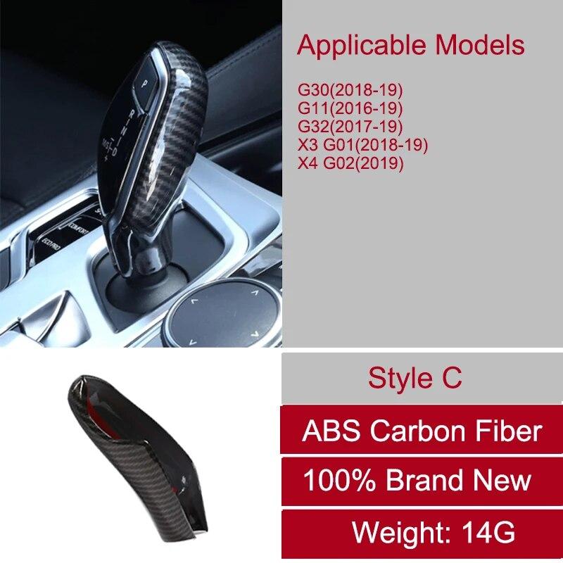 Carbon Fiber Car Gear Shift Handle Cover Stickers Accessories For BMW F30 F10 F20 G30 X5 E70 X6 E71 X3 F25 X4 F26 F34 F07 F06
