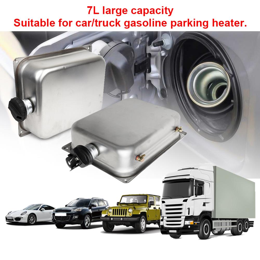 Serbatoio Carburante Riscaldatore da Parcheggio 7L Acciaio Inossidabile Fusto Olio Diesel Con Indicatore di Livello Olio Tappo Olio Auto Senza Chiave Accessori Riscaldatore
