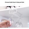 No Drilling Metal Wine Glass Holder - Stemware Rack For Under Cabinet Storage Kitchen Organization Kitchen/Bar Storage Supplies