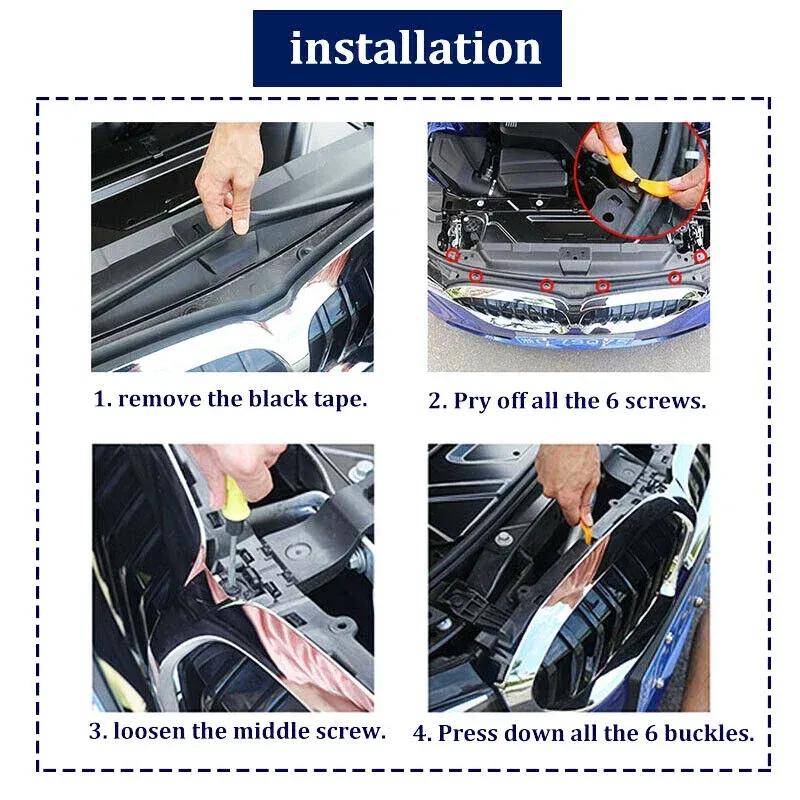 For BMW E90 E91 LCI 3 Series 2009-2012 Car Styling Double Line Grill Kidney ABS Front Hood Racing Grille Black Auto Accessories